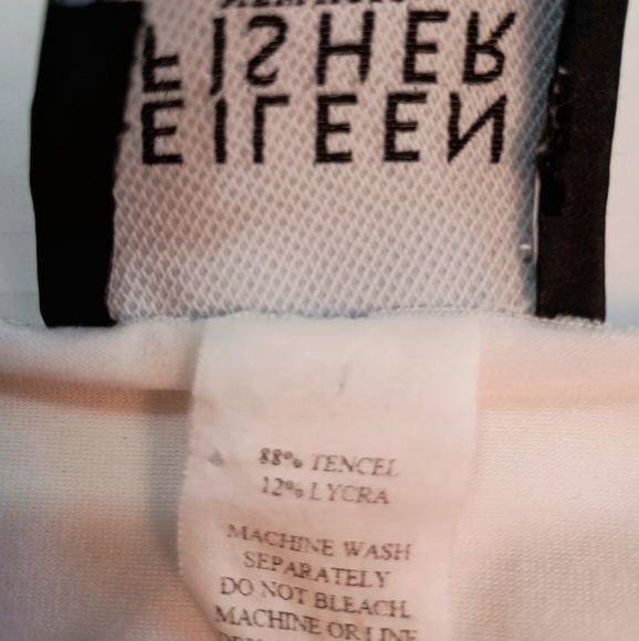 Eileen Fisher Off-White Long Sleeve T-Shirt Size Medium - Picture 4 of 7